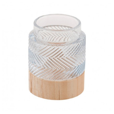 Photophore verre et bois...