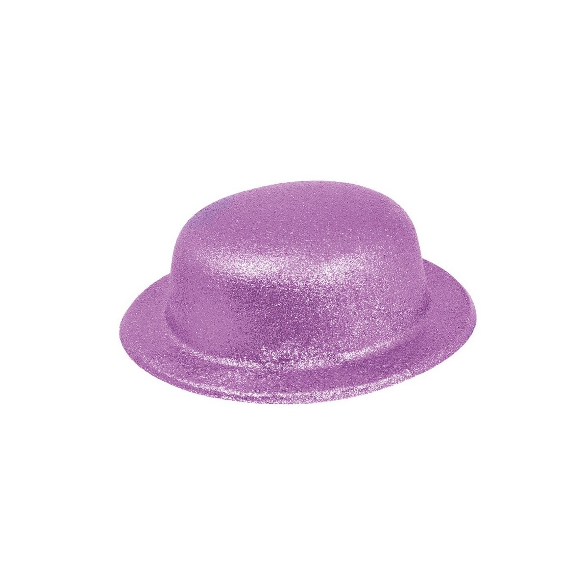 Chapeau Melon pailleté  Fluo violet