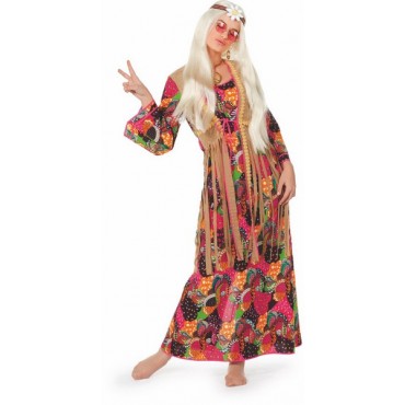 deguisement robe longue hippie femme