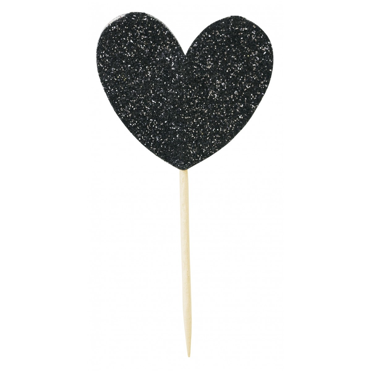 cake toppers coeur noir