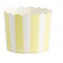 24 Moules pour cupcakes rayés jaune
