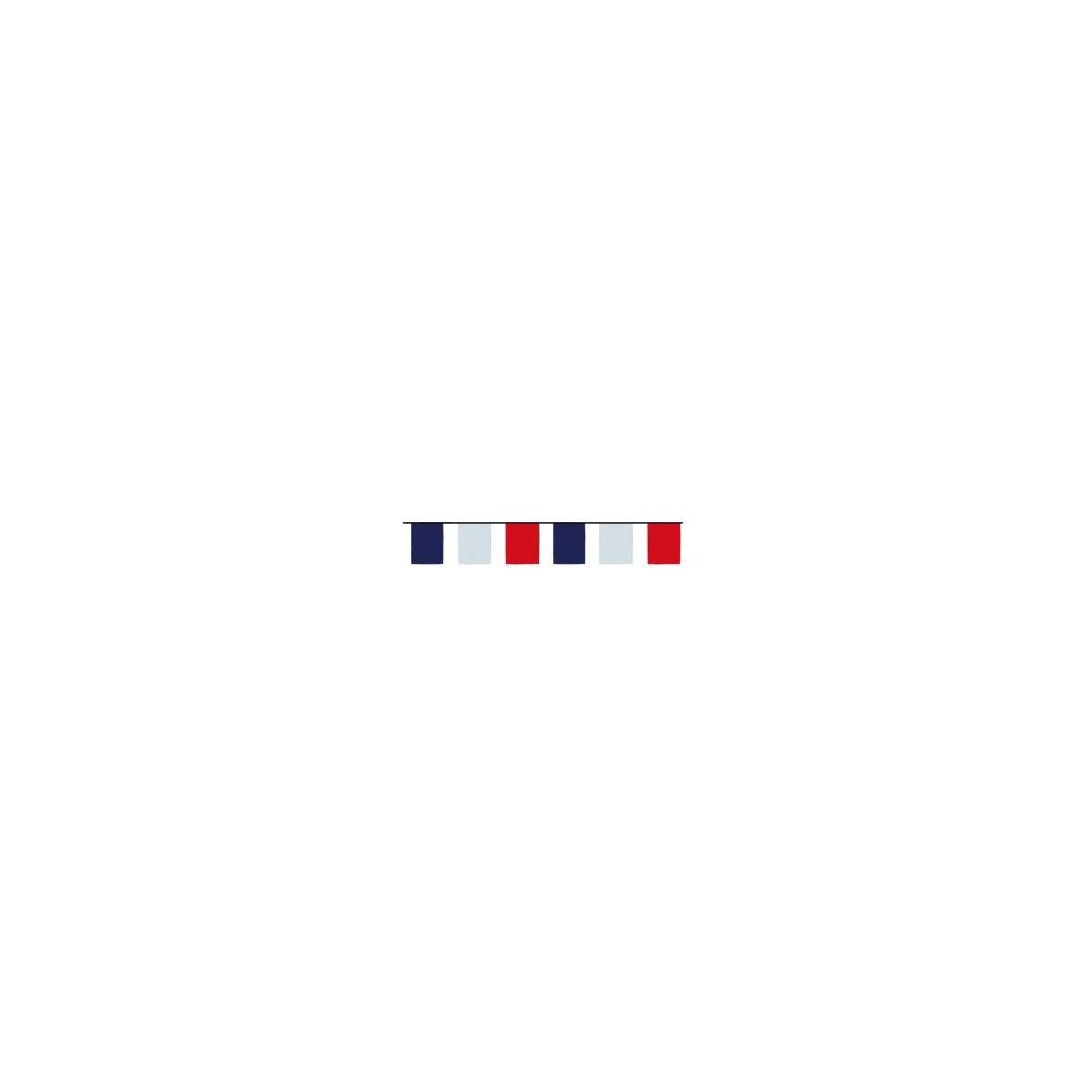 guirlande supporter france 15 fanions tricolores bleu blanc rouge 