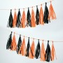 Guirlande Tassels Halloween orange et noir 3 m