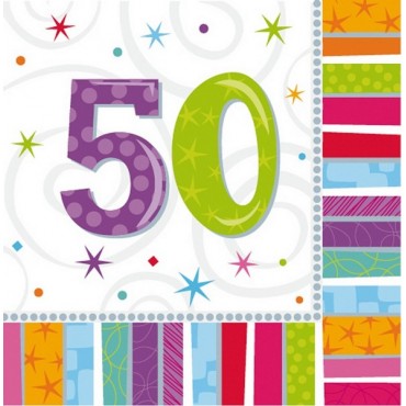 serviettes anniversaire 50 ans