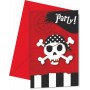 6 Invitations anniversaire Pirate's Comeback
