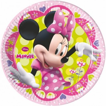 8 Assiettes Minnie Mouse Bowtique