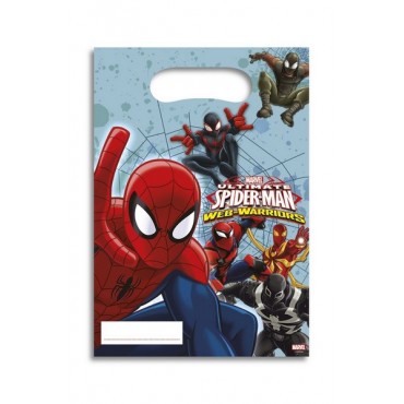 Sacs cadeaux Spiderman Web Warrior x6