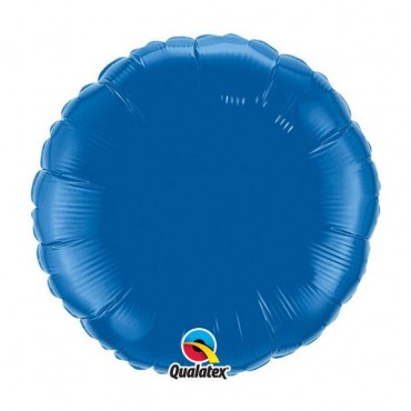 ballon metallise rond bleu