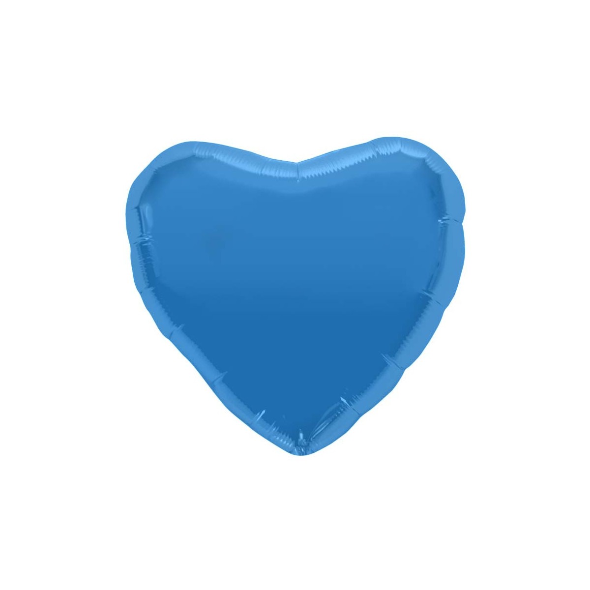 ballon metallise coeur bleu turquoise