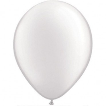 Ballons ronds perlés blancs 16"