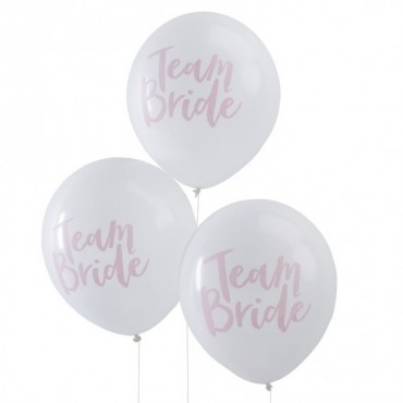 Ballons Team Bride blanc & rose