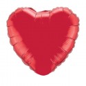 Ballon métallisé coeur rouge