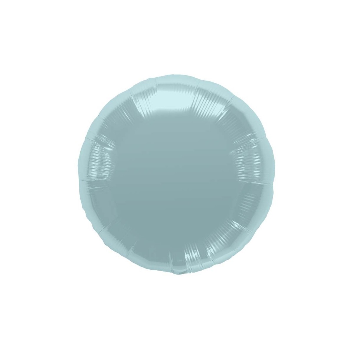Ballon métallisé rond bleu pastel 