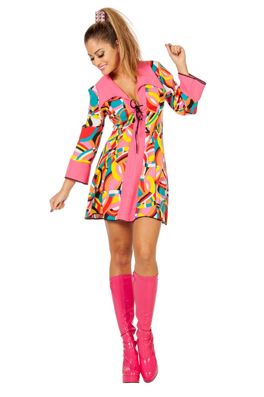 Déguisement robe colorée Disco femme - Happy Fiesta Lyon