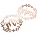 Couronne Laurier Mr & Mme rose gold 
